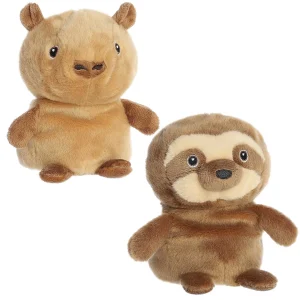 New | Aurora® - Eco Nation - Reversible Eco Pairs - 6.6" Capybara And Sloth