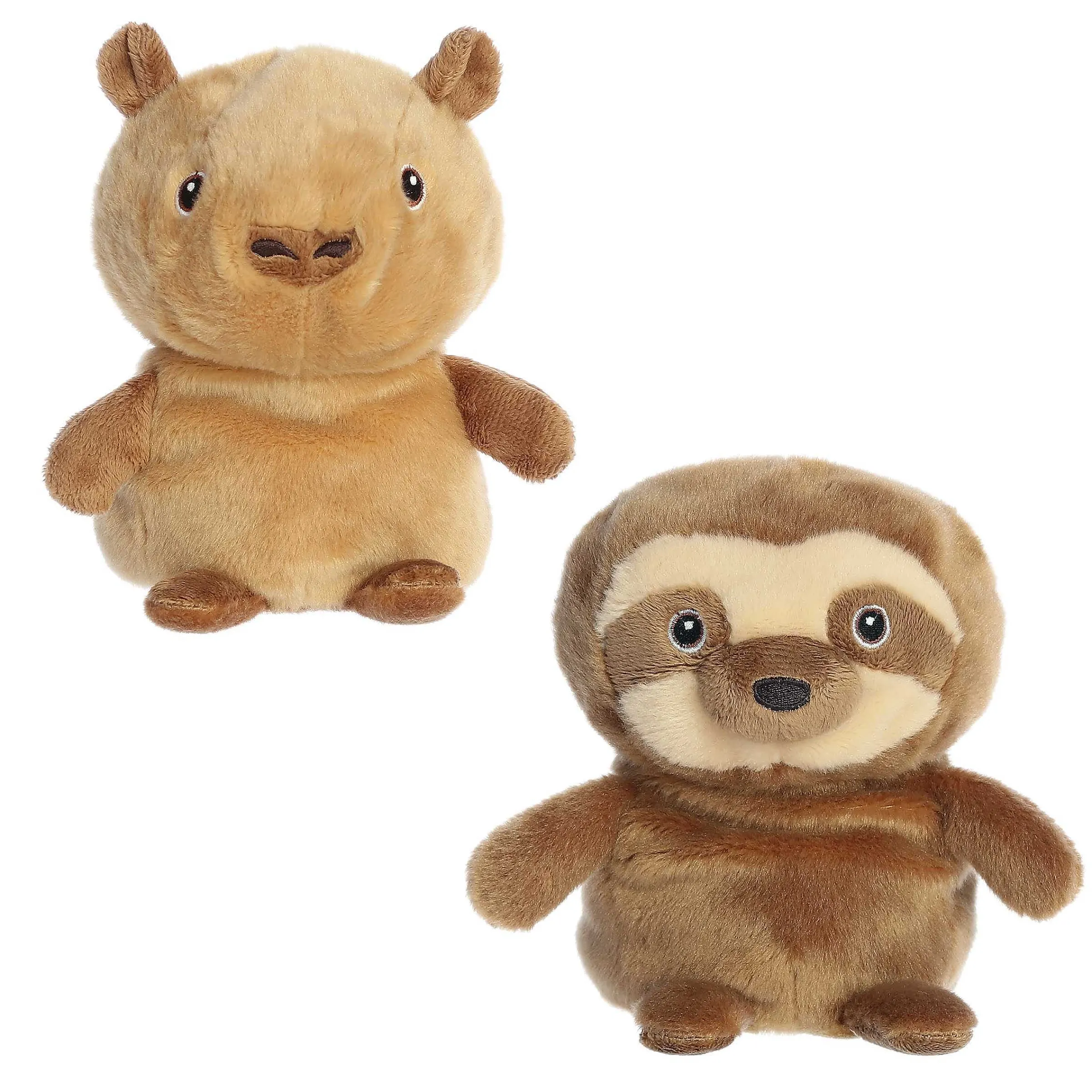 New | Aurora® - Eco Nation - Reversible Eco Pairs - 6.6" Capybara And Sloth