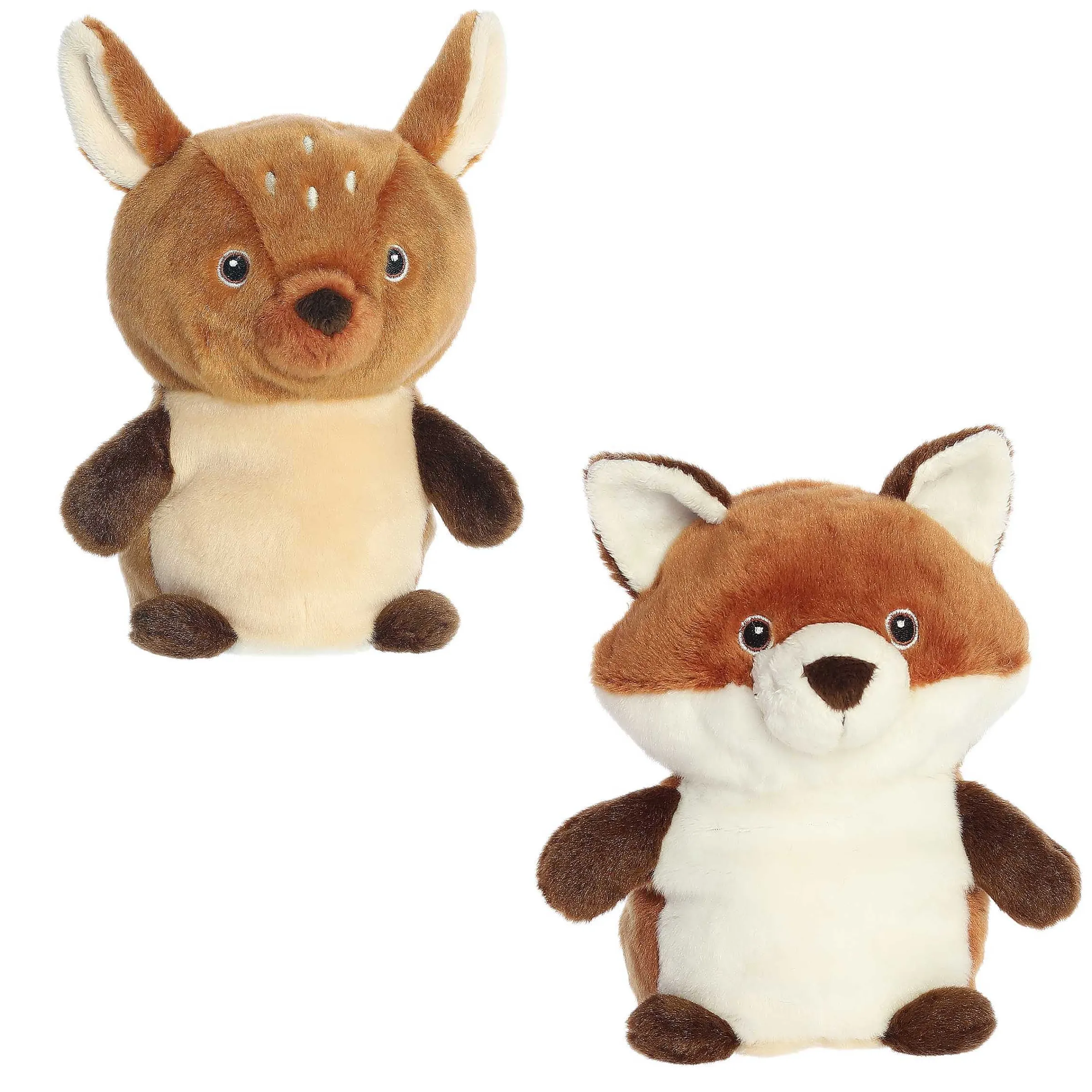 New | Aurora® - Eco Nation - Reversible Eco Pairs - 6.5" Fawn And Fox