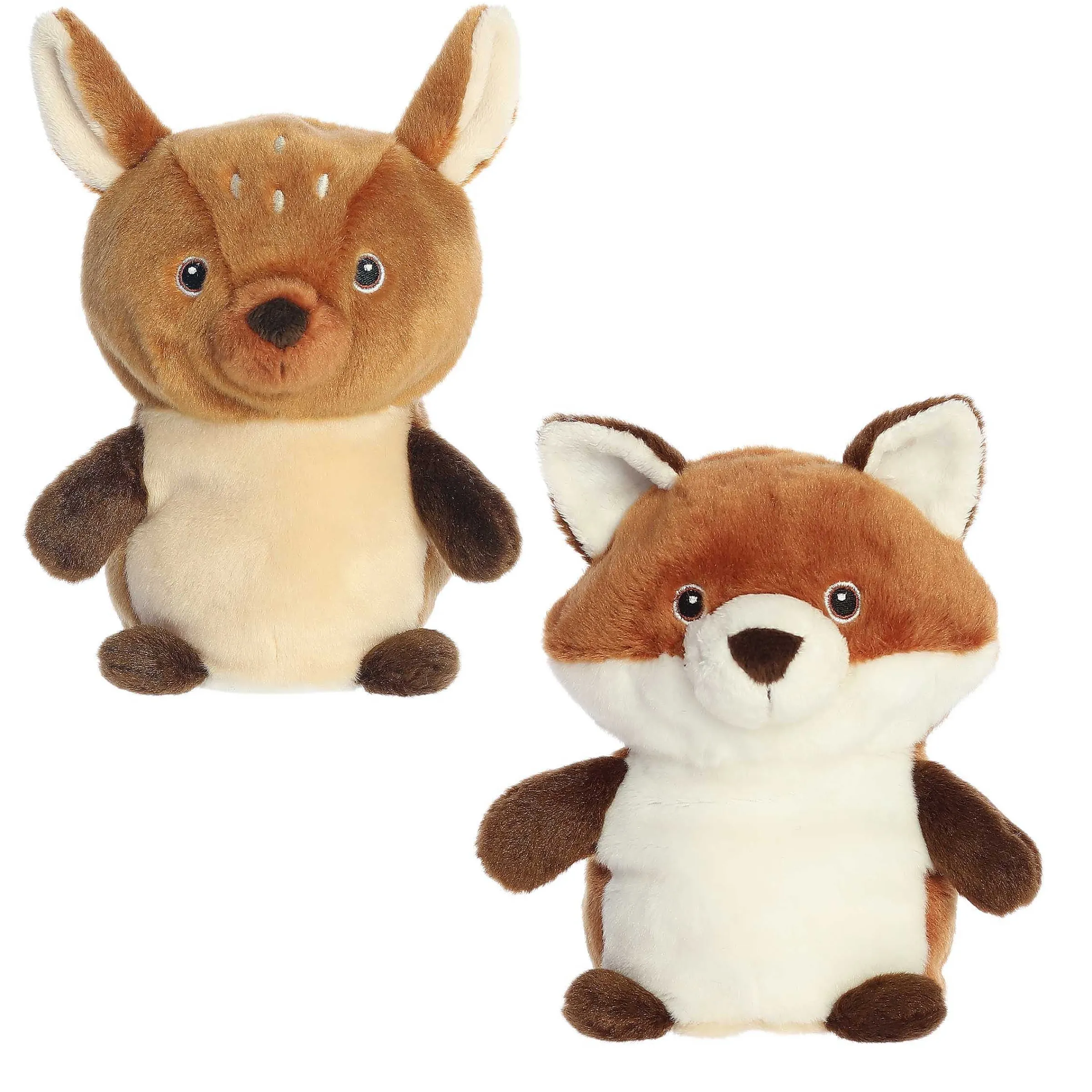 New | Aurora® - Eco Nation - Reversible Eco Pairs - 6.5" Fawn And Fox