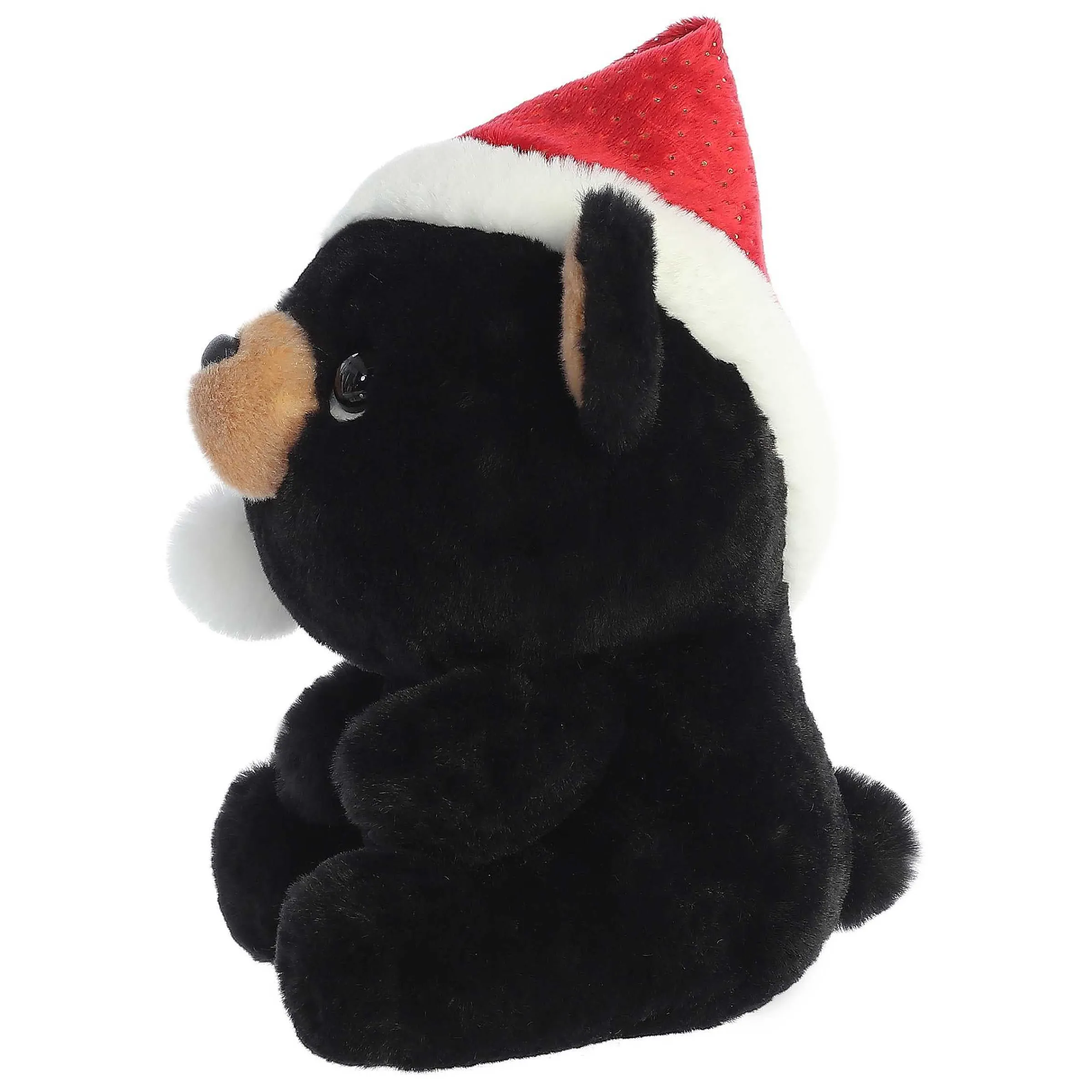 Holiday | Aurora® - Holiday - Oversized Santa Hats - 11" Button Black Bear