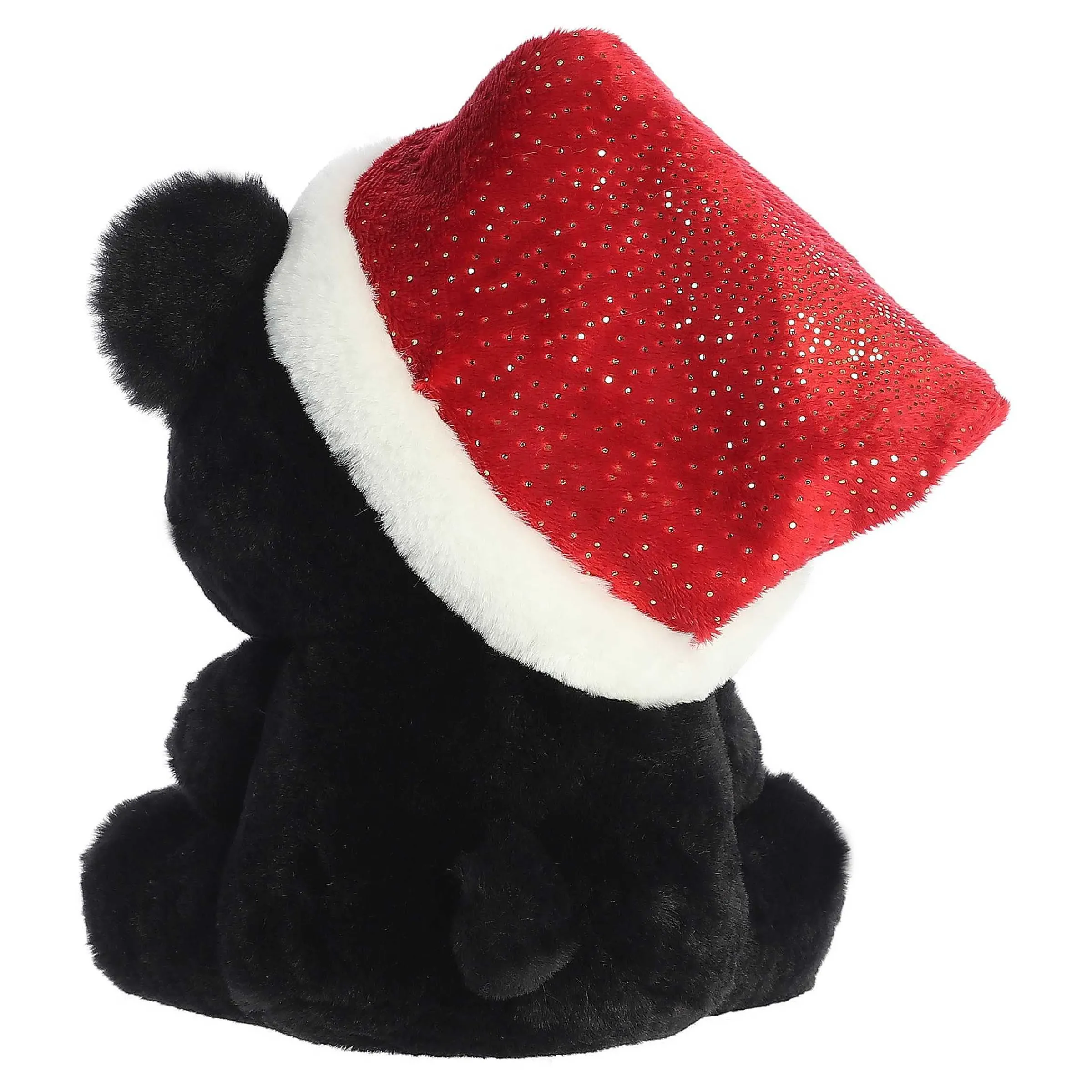 Holiday | Aurora® - Holiday - Oversized Santa Hats - 11" Button Black Bear