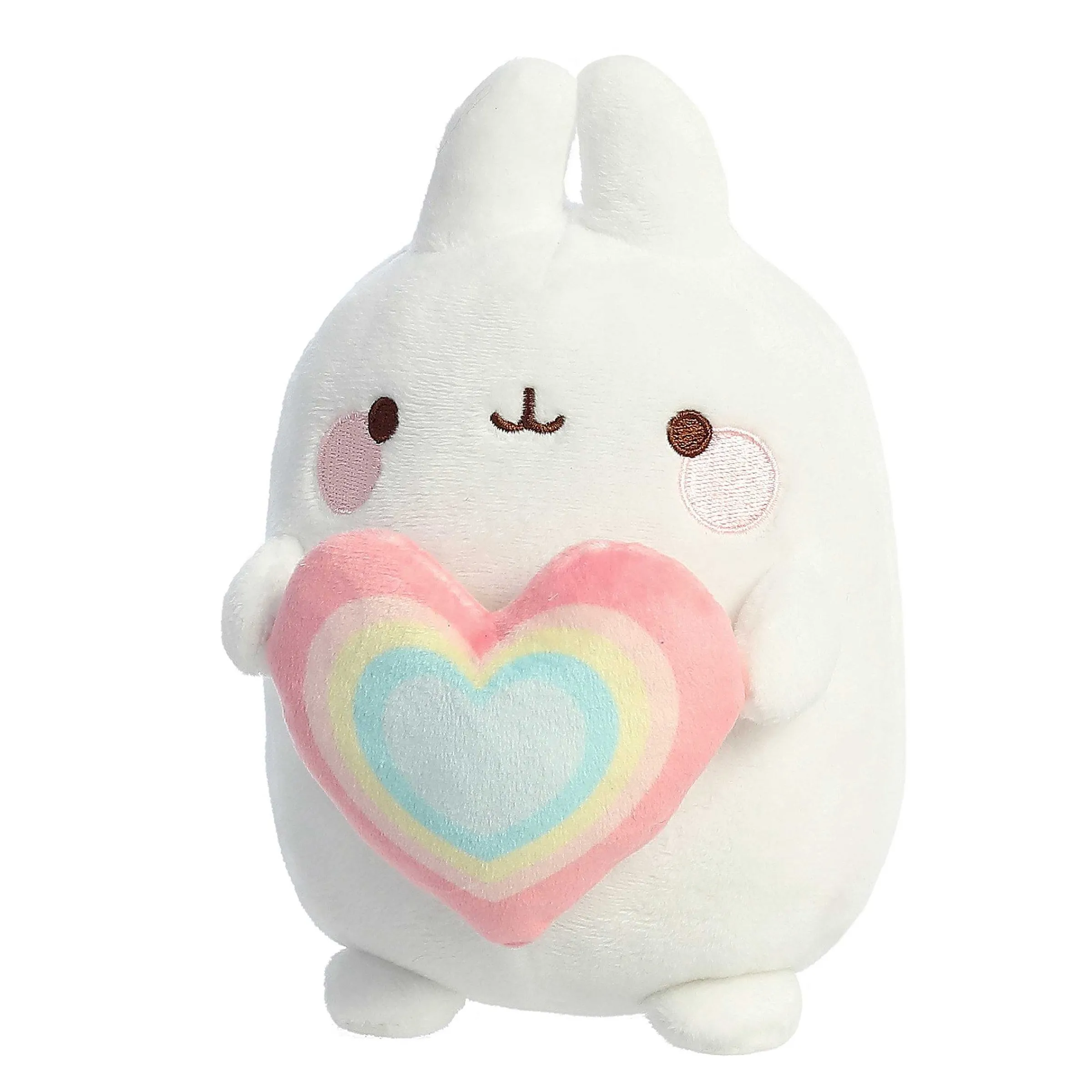 Molang | Licensed Aurora® - Molang - 6" Rainbow Heart Molang