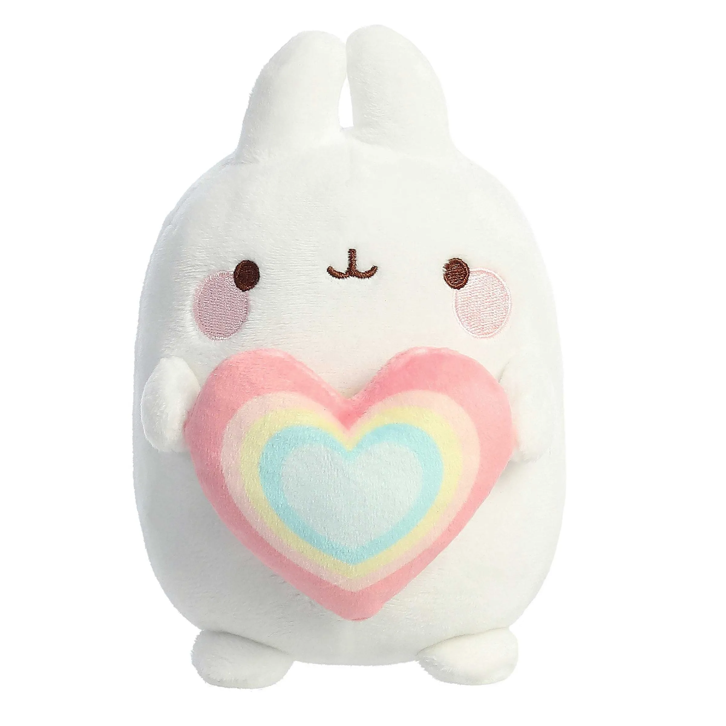 Molang | Licensed Aurora® - Molang - 6" Rainbow Heart Molang