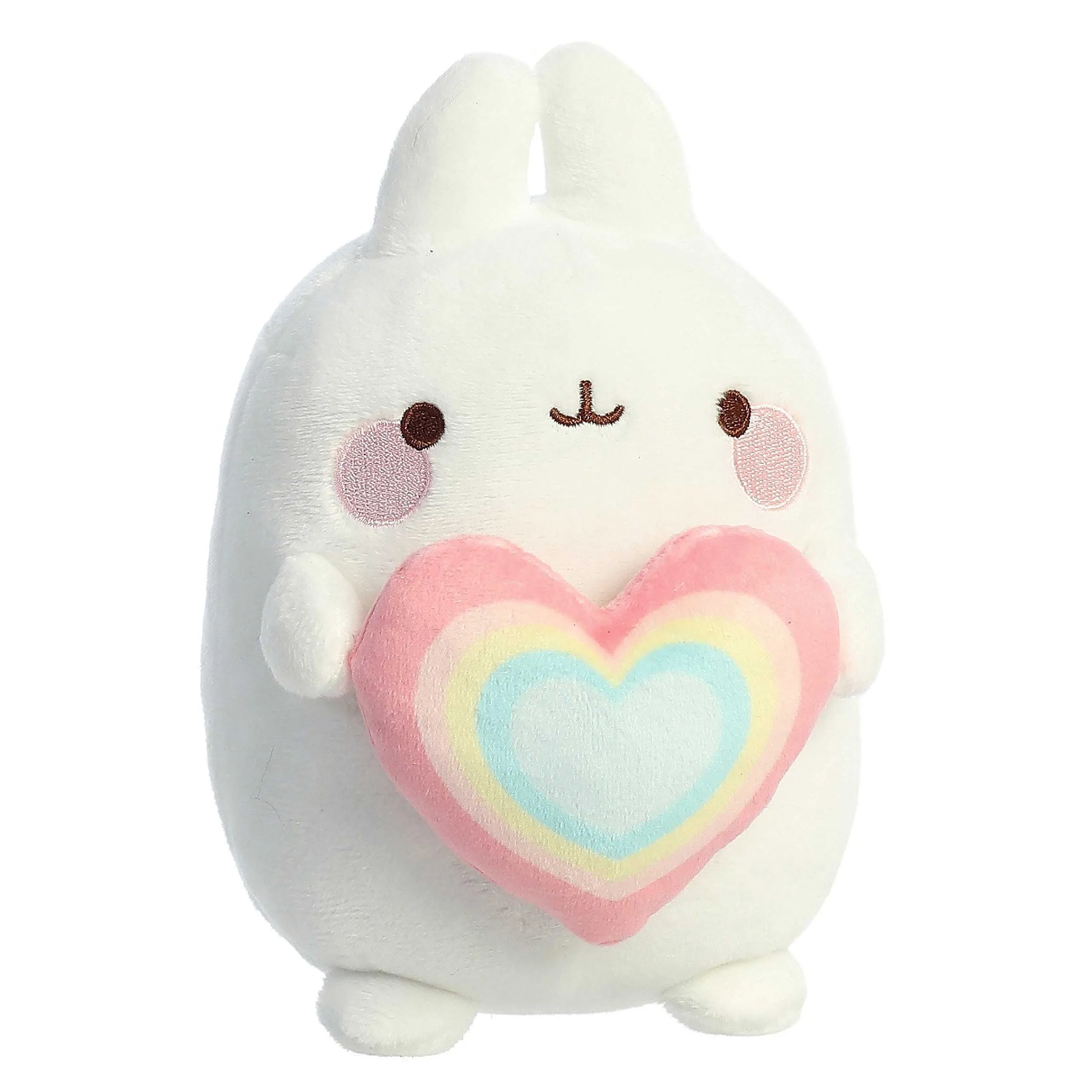 Molang | Licensed Aurora® - Molang - 6" Rainbow Heart Molang