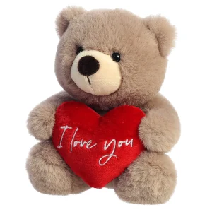 Valentine'S Day/St. Patrick'S Day | Aurora® - Valentine - 6.5" Jolie Bear - Taupe