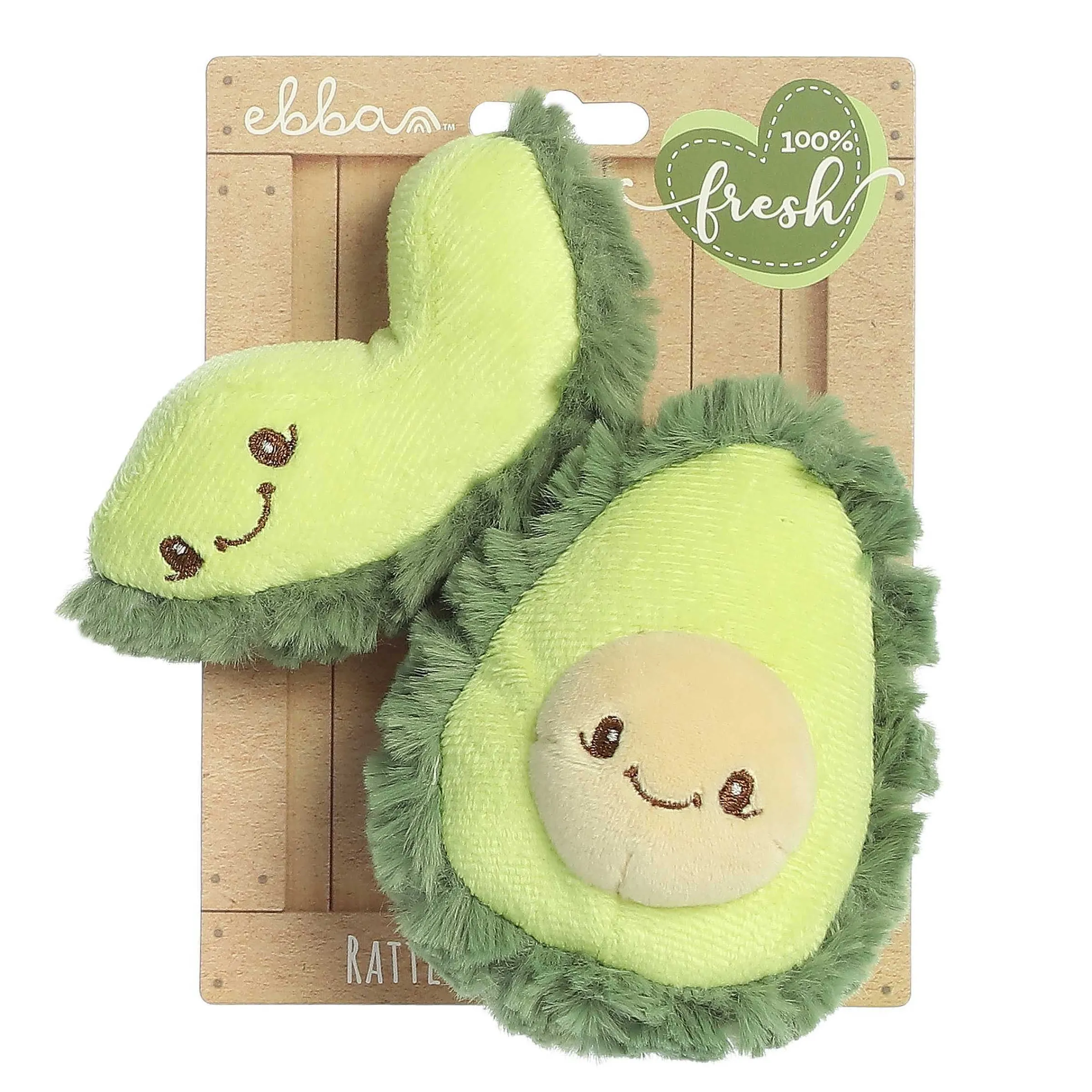 Rattles | ebba™ Ebba - Precious Produce - Avocado Rattle & Crinkle Set
